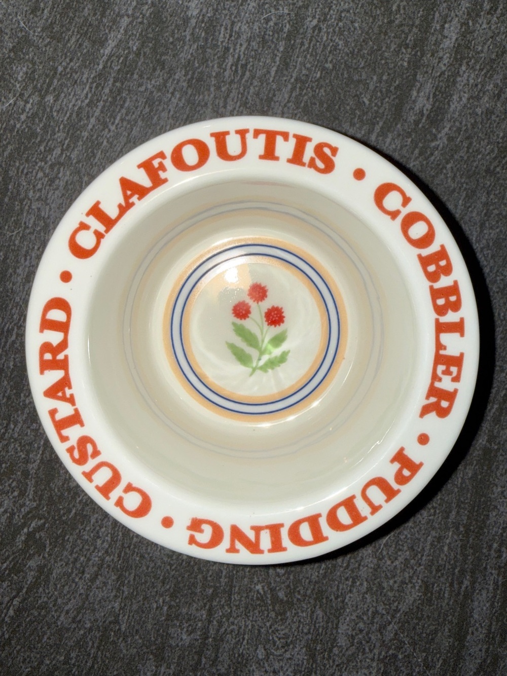 Anthropologie - Clafoutis - Cobbler - Pudding - Custard Ceramic Dessert Bowl